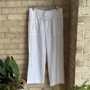 Athleta - White Linen Drawstring Pants